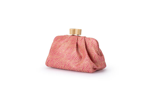 Addison Woven Clutch (Pink)