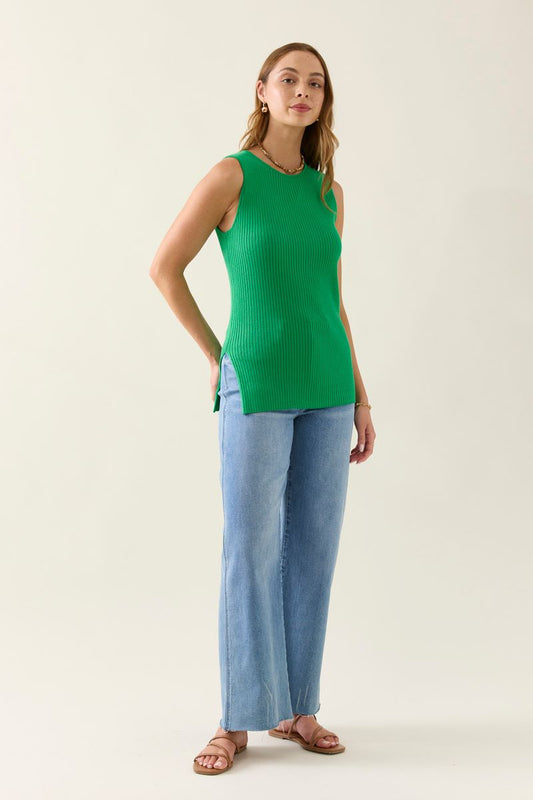 Adele Split Tank (Green)