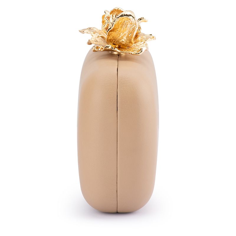 Adele Orchid Lock Clutch (Natural)