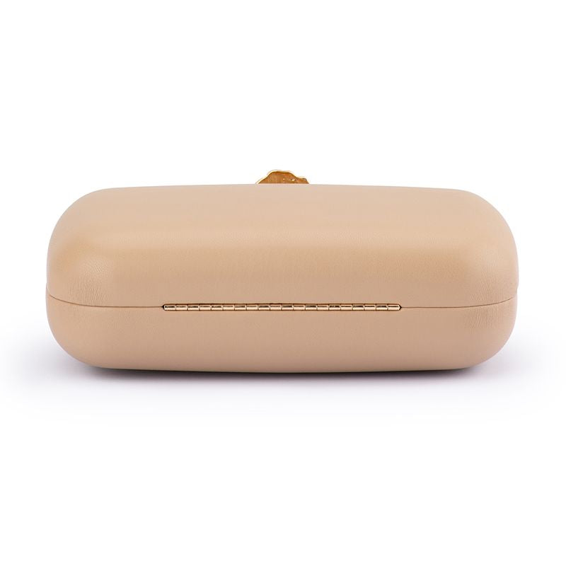 Adele Orchid Lock Clutch (Natural)