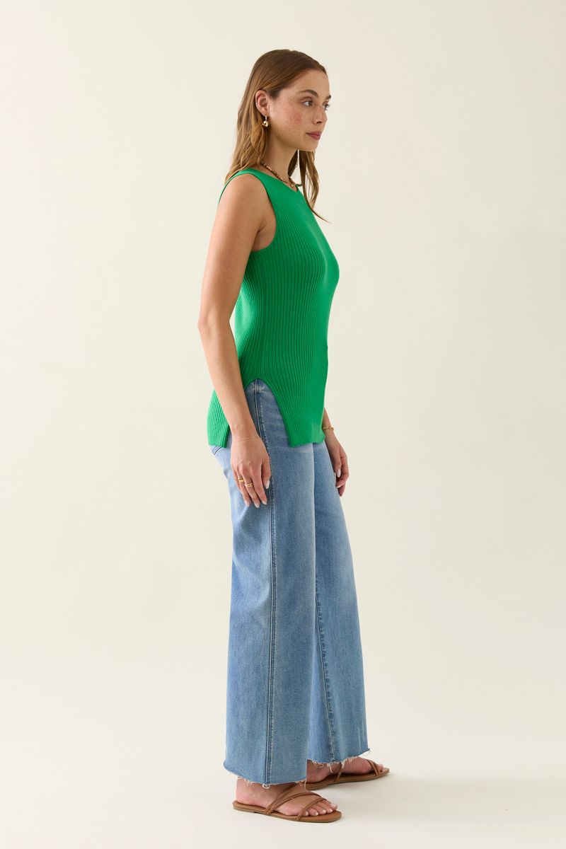 Adele Split Tank (Green)