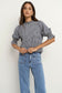 Affection High Neck Top (Navy Gingham)