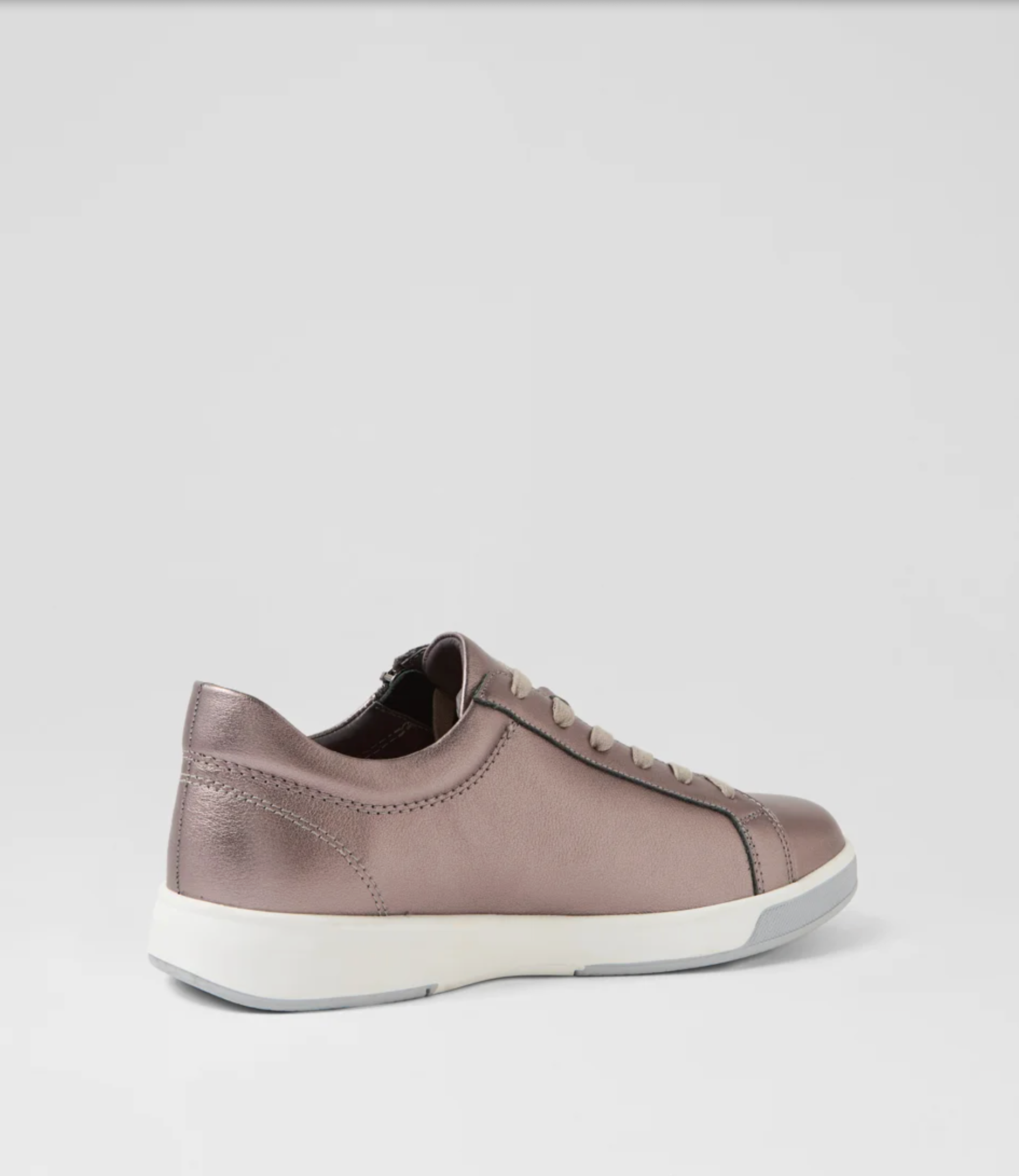 Ziera Aito Pewter Leather Sneaker | Gretel Lane