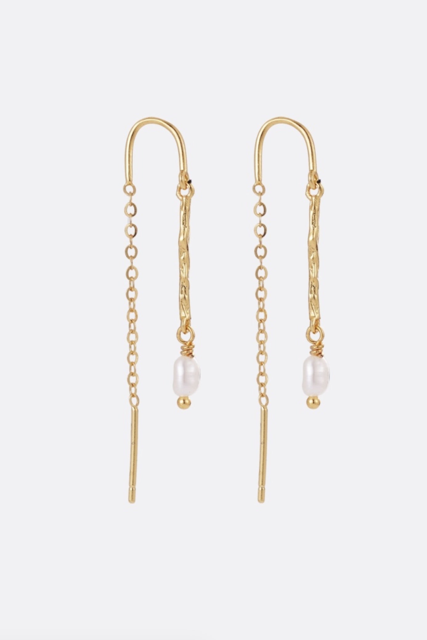 Zafino Alessia Fine Thread Pearl Drop Earring Gold | Women's Jewellery | Gretel Lane