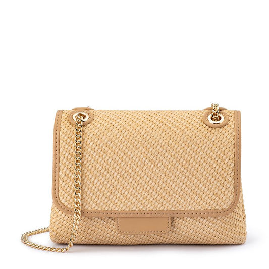 Alexa Woven Shoulder Bag (Natural)