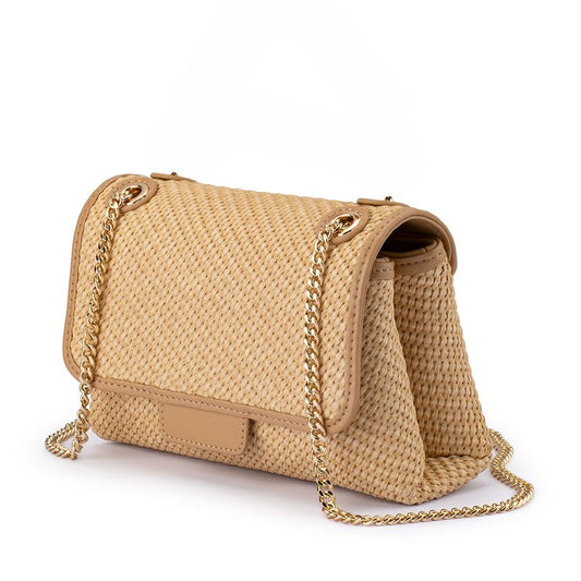 Alexa Woven Shoulder Bag (Natural)