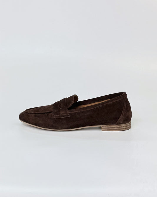Luna Sole Alicia Women's Flat Loafer Brown Suede | Women's Shoes | Gretel Lane
