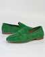 Luna Sole Alicia Women's Flat Loafer Green Suede | Women's Shoes | Gretel Lane