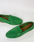 Luna Sole Alicia Women's Flat Loafer Green Suede | Women's Shoes | Gretel Lane