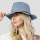 Rigon Headwear Alpine Soft Wool Felt Fedora Blue | Women's Hats | Gretel Lane