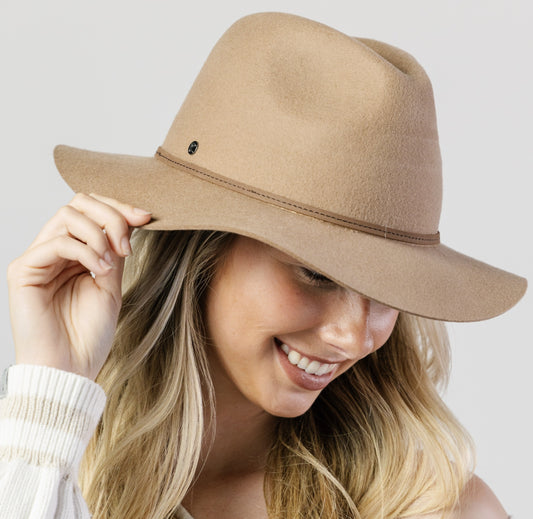 Rigon Headwear Alpine Soft Wool Felt Fedora Camel | Women's Hats | Gretel Lane