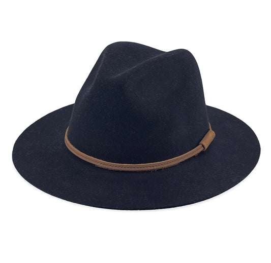 Rigon Headwear Alpine Soft Wool Felt Fedora Black | Women's Hats | Gretel Lane