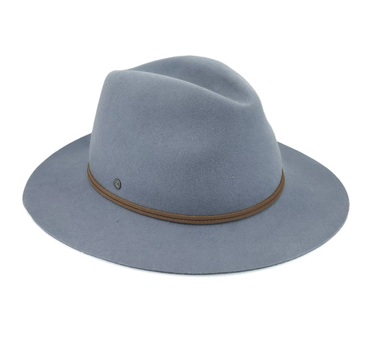 Rigon Headwear Alpine Soft Wool Felt Fedora Blue | Women's Hats | Gretel Lane