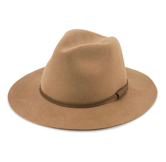 Rigon Headwear Alpine Soft Wool Felt Fedora Camel | Women's Hats | Gretel Lane