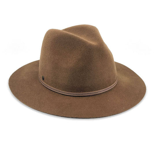 Women's chocolate brown fedora hat sun protection hat