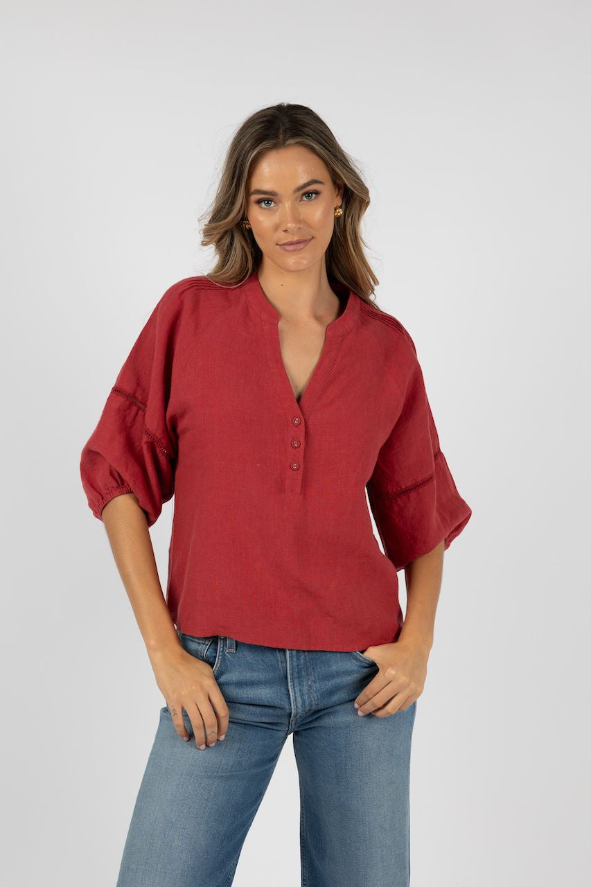 Ambrosia Blouse (Brick)