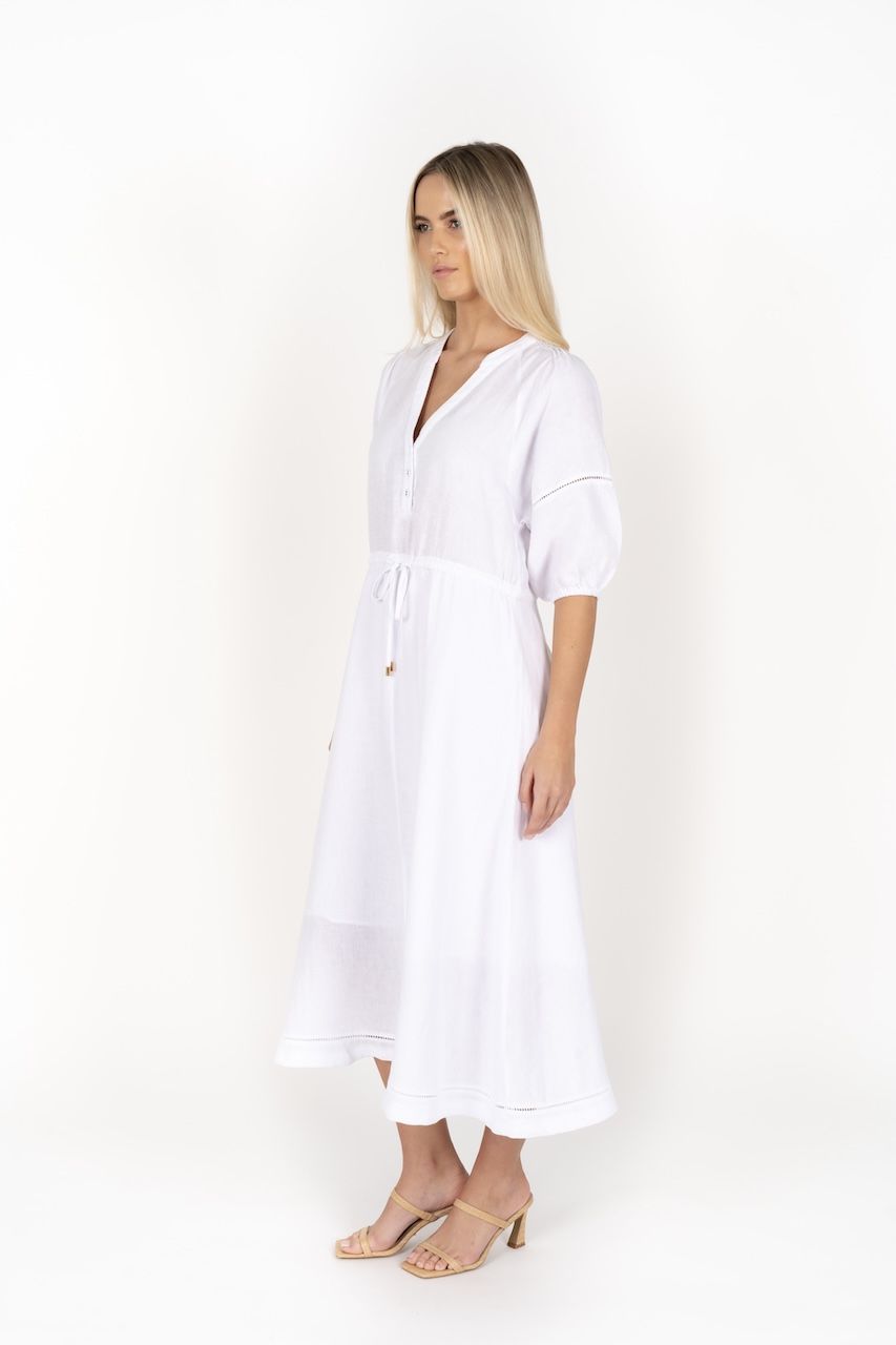 Ambrosia Midi Dress (White)