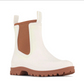 Los Cabos Women's Cream and Tan Amelia Rain Boot | Gretel Lane