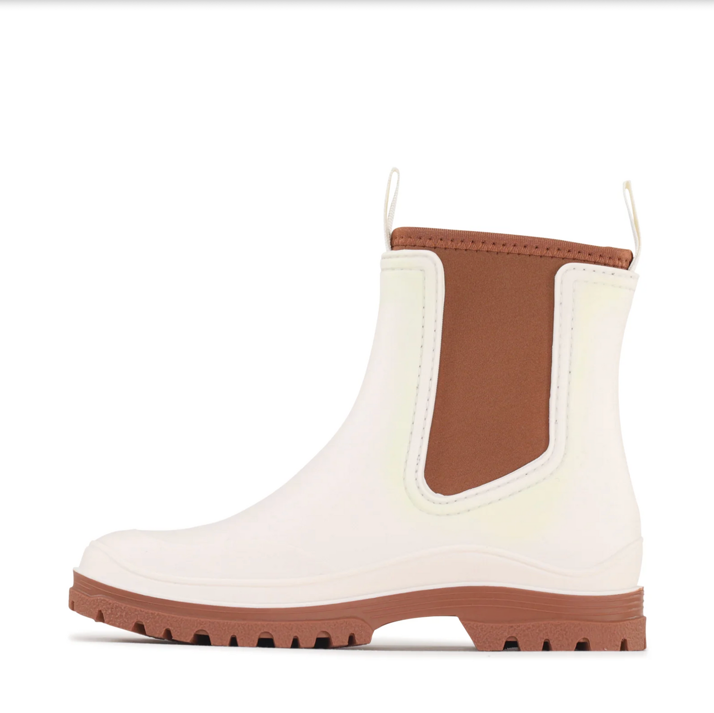 Los Cabos Women's Cream and Tan Amelia Rain Boot | Gretel Lane
