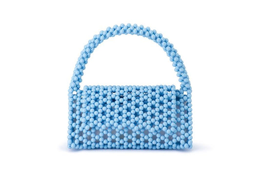 Amrita Bead Top Handle Bag (Blue)