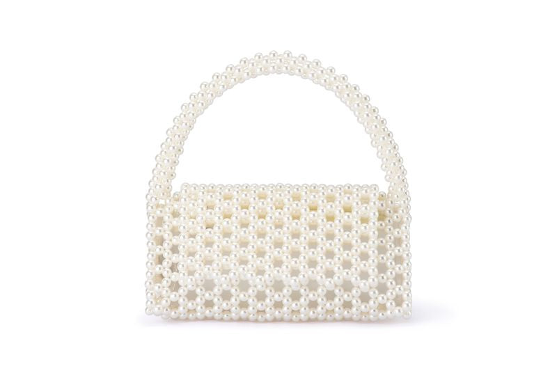 Amrita Bead Top Handle Bag (Pearl)