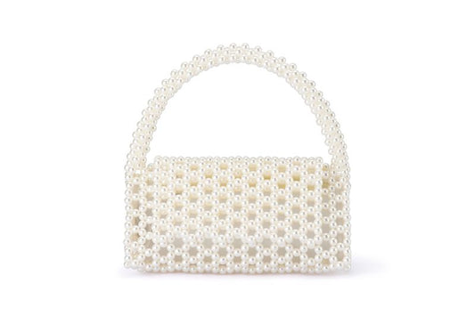 Amrita Bead Top Handle Bag (Pearl)