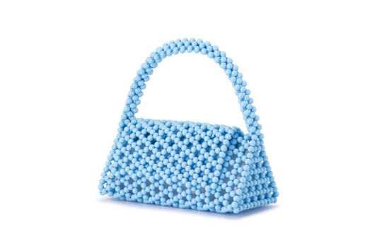 Amrita Bead Top Handle Bag (Blue)