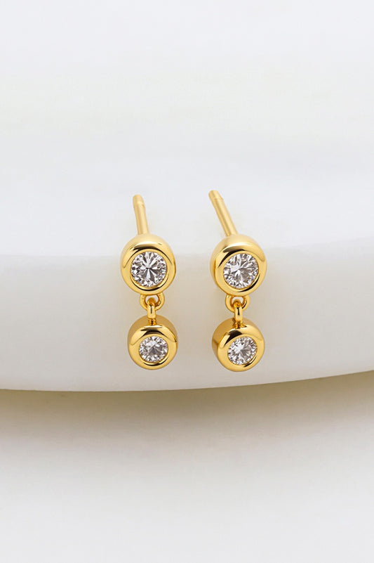 Zafino Gold Amy Crystal Earrings | Gretel Lane