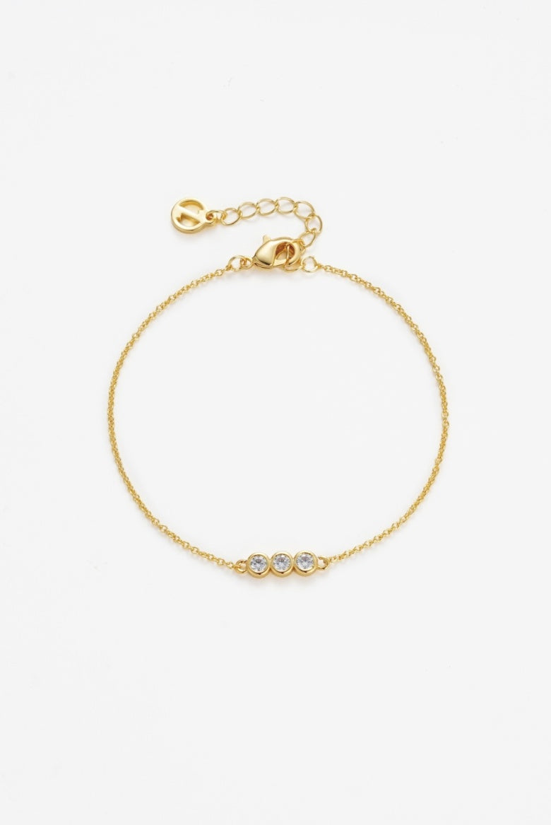 Zafino Amy Gold Crystal Trilogy Bracelet | Women's Jewellery | Gretel Lane