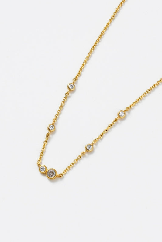 Zafino Amy Mini Crystal Gold Necklace | Gretel Lane