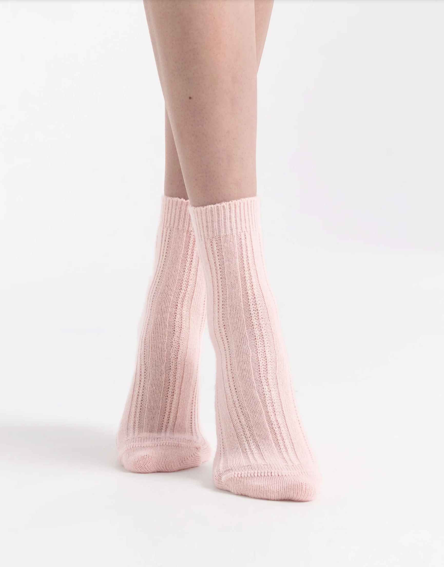 Levante Angelina Wool Blend Cable Crew Sock in Rosette | Women's Socks | Gretel Lane