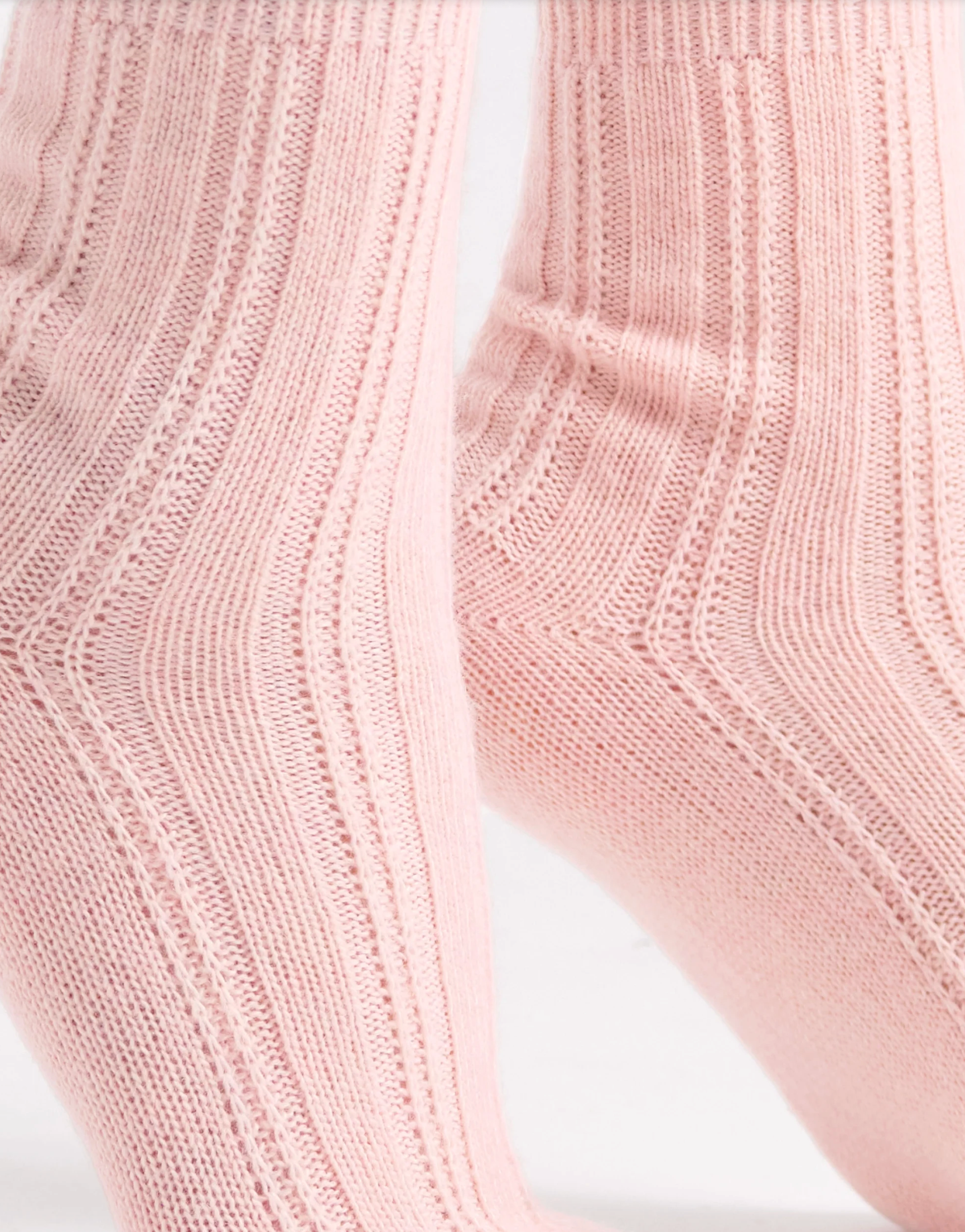 Levante Angelina Wool Blend Cable Crew Sock in Rosette | Women's Socks | Gretel Lane