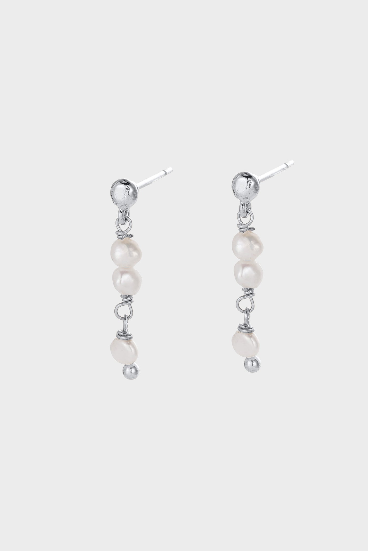 Zafino Annika Pearl Drop Stud Earring Silver | Women's Jewellery | Gretel Lane