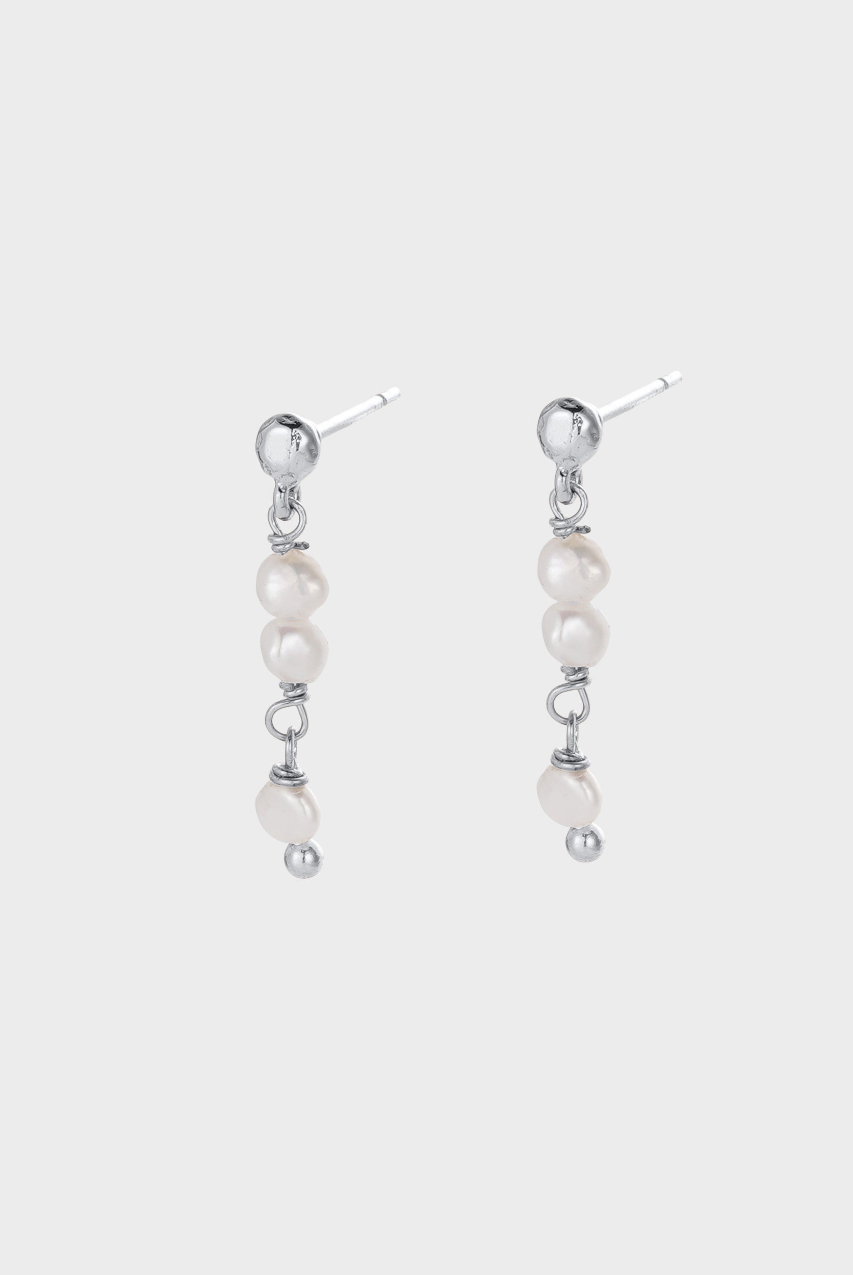 Zafino Annika Pearl Drop Stud Earring Silver | Women's Jewellery | Gretel Lane