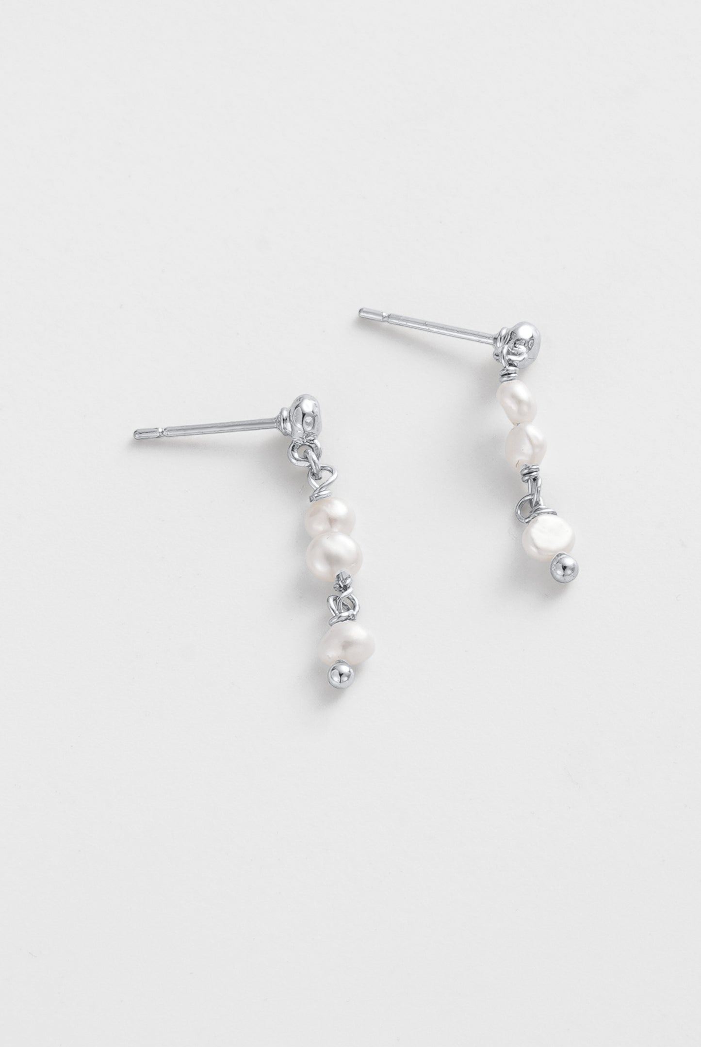 Zafino Annika Pearl Drop Stud Earring Silver | Women's Jewellery | Gretel Lane