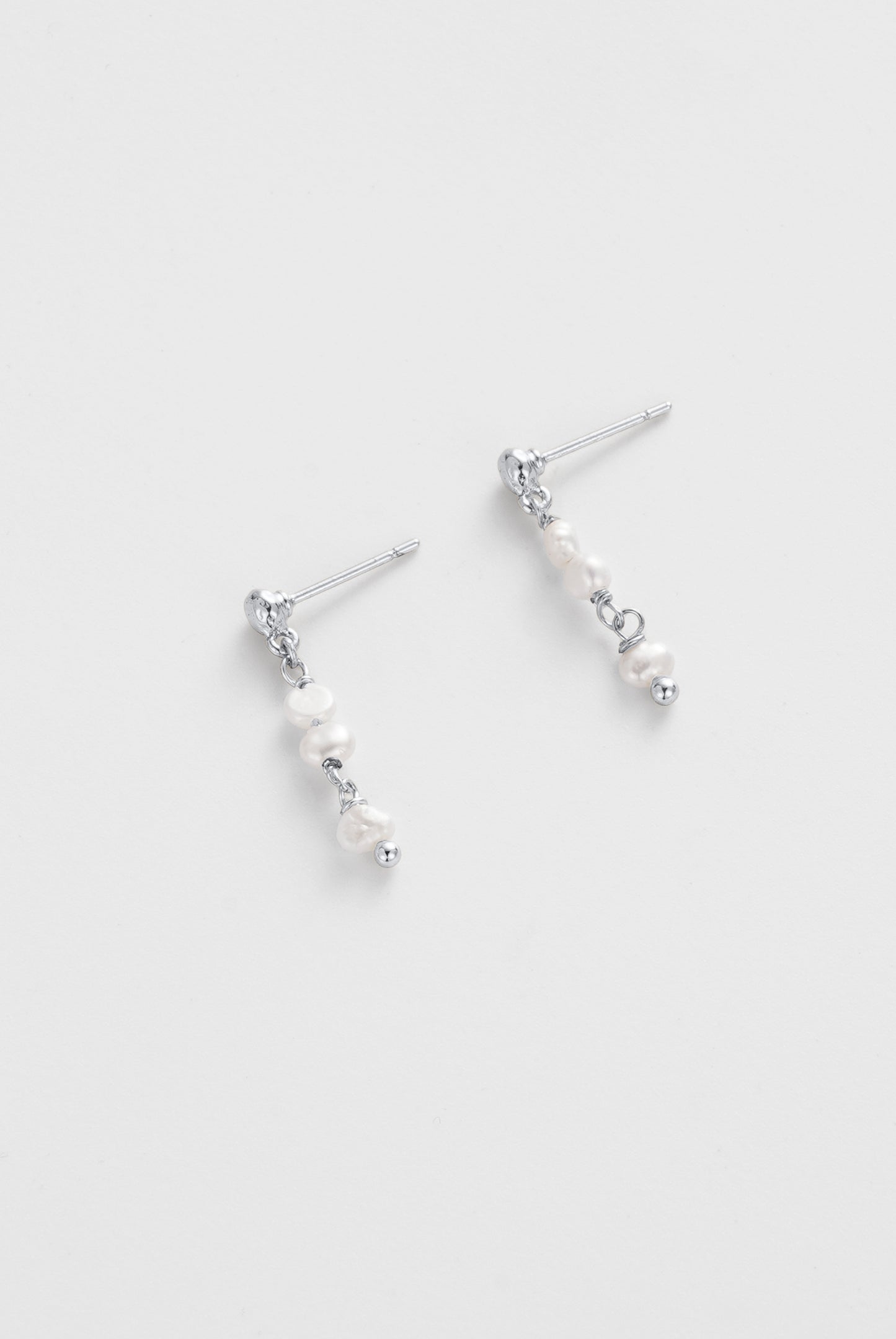 Zafino Annika Pearl Drop Stud Earring Silver | Women's Jewellery | Gretel Lane