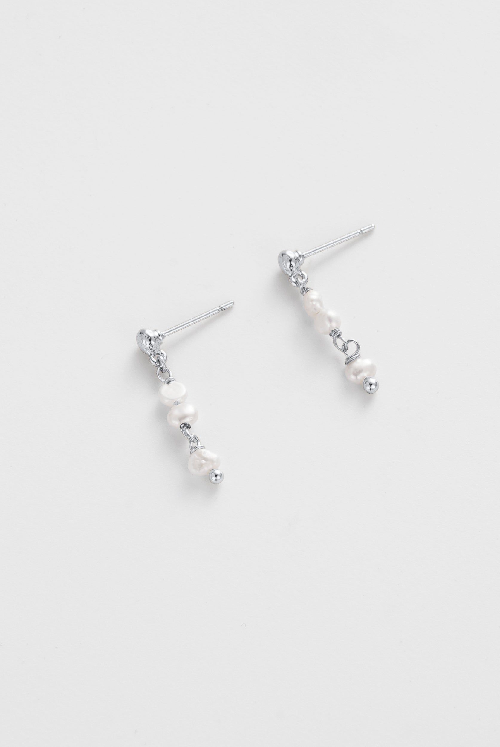 Zafino Annika Pearl Drop Stud Earring Silver | Women's Jewellery | Gretel Lane