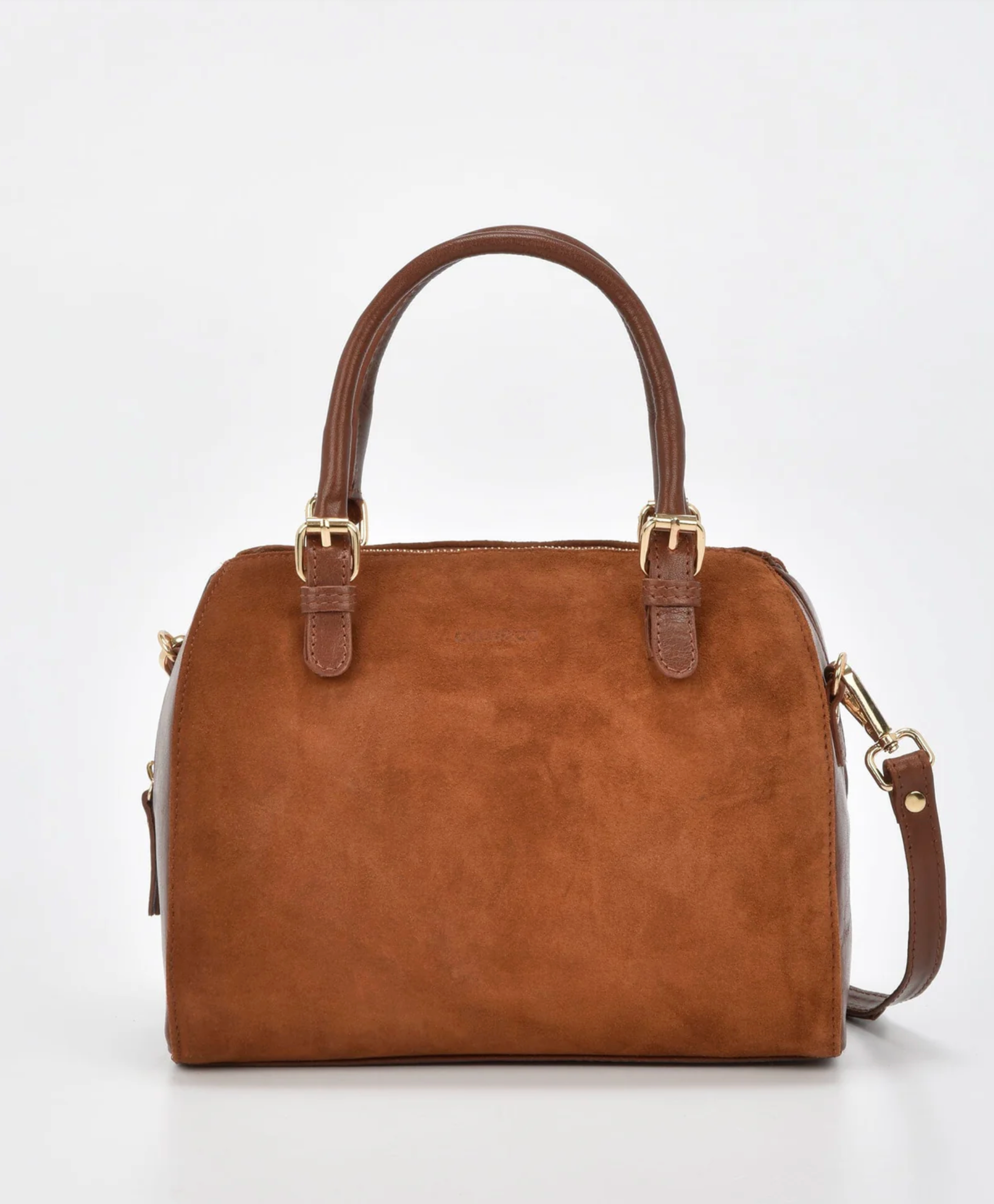 Cobb & Co Armadale Leather Handle Bag in Tan Suede | Women's Handbags | Gretel Lane