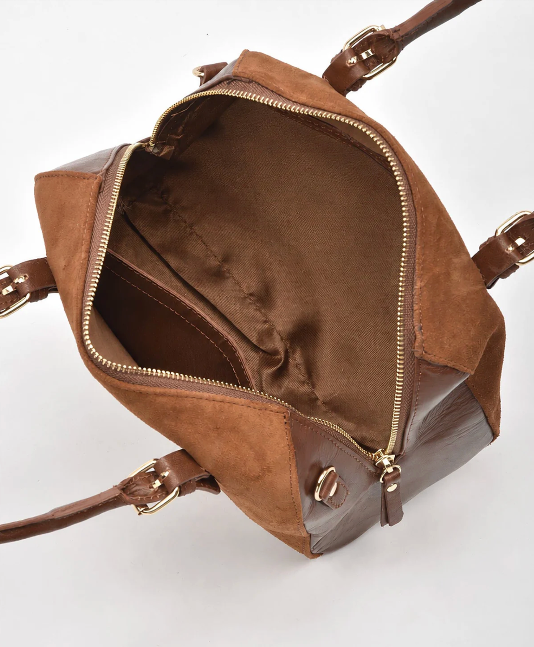 Cobb & Co Armadale Leather Handle Bag in Tan Suede | Women's Handbags | Gretel Lane