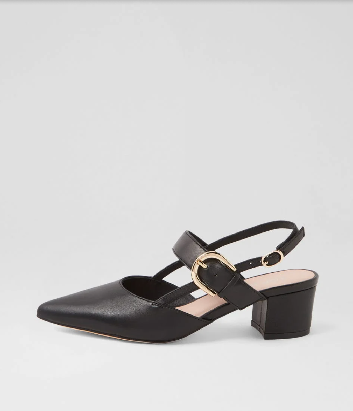 Top End Women's Black Leather Pointed Toe Heels | Gretel Lane
