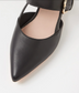 Top End Women's Black Leather Pointed Toe Heels | Gretel Lane