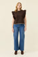 Isle of Mine Women's Brown Athena Frill Sleeve Knit Top | Gretel Lane