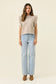 Isle of Mine Women's Athena Frill Sleeve Beige Knit Top | Gretel Lane