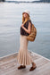 Isle of Mine Women's Brown Athena Frill Sleeve Knit Top | Gretel Lane