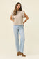 Isle of Mine Women's Athena Frill Sleeve Beige Knit Top | Gretel Lane