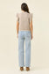 Isle of Mine Women's Athena Frill Sleeve Beige Knit Top | Gretel Lane