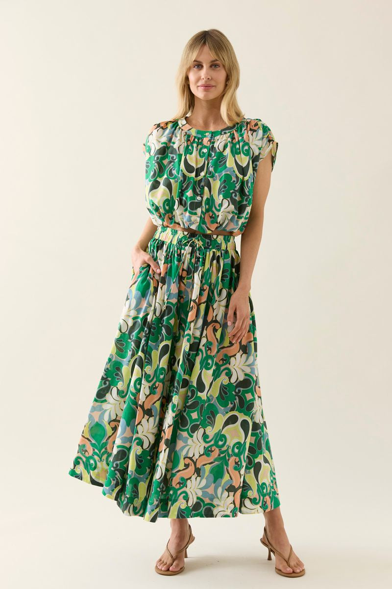 Aurora Maxi Skirt (Paisley)