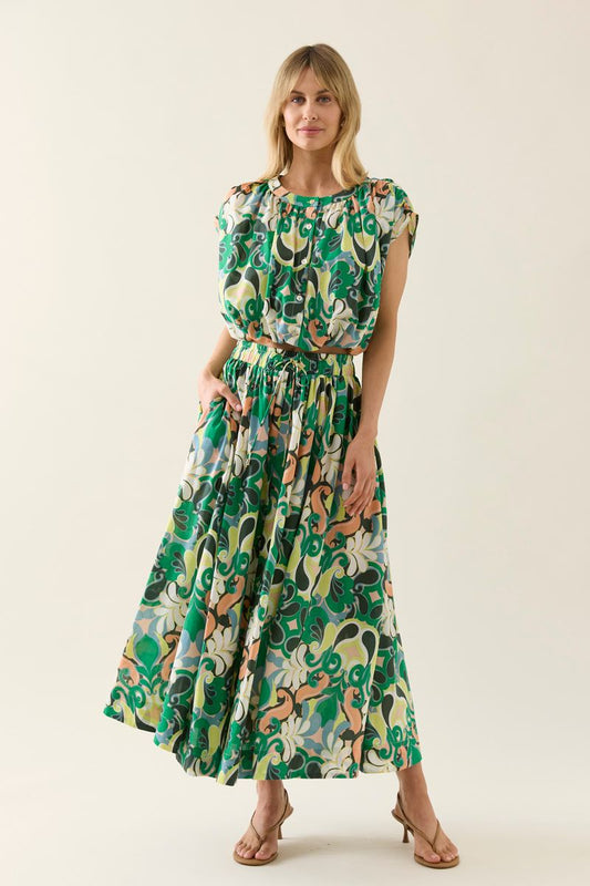 Aurora Maxi Skirt (Paisley)