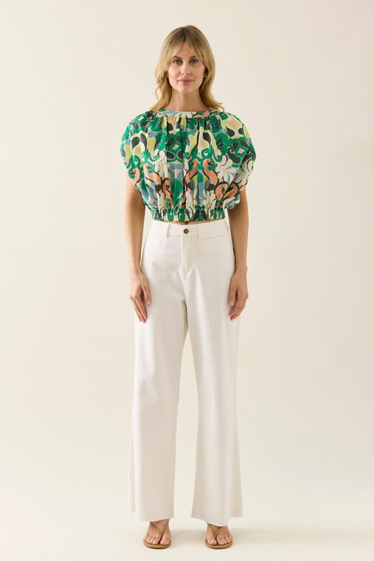 Aurora Reversible Crop Top (Paisley)