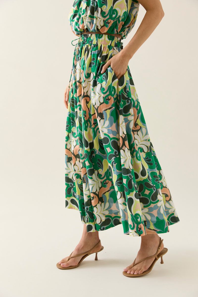 Aurora Maxi Skirt (Paisley)